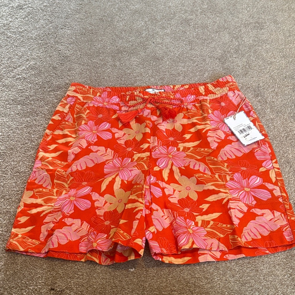 Island Collection Stella Parker Floral Drawstring Shorts Women’s size medium